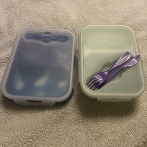 Lunch containers with utensils